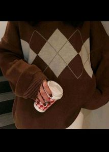 Urbanic Brown Argyle Sweater