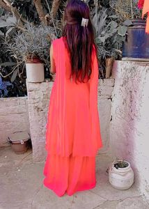 Coral Embroidered Salwar Kameez