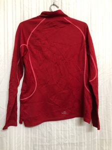 Hind Red Long Sleeve Half Zip T Shirt