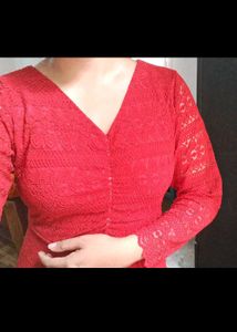 Red Midi Dress - Elegant &amp; Chic