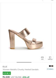 Elle Womens Rose Gold Heels