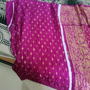 New Crushed Patola Kalamkari Saree