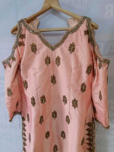 Party Wear Heavy Kurti (4 Inch Margin)