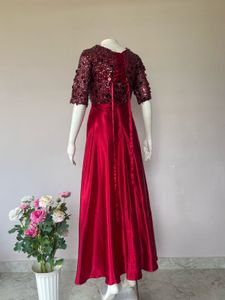 Elegant Maroon Ethnic Gown