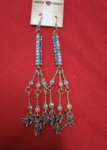 Multi Colour Long Earrings