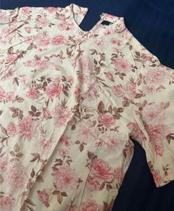 Floral Print Blouse - Bell Sleeves