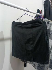 Faux Croc Mini Skirt