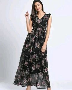 Floral Print Maxi Dress,