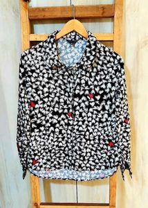 Black Printed Shirt Size-38-40