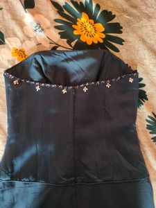 neavy blue western beauty gown