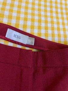Mango Red Flared Pants Waist 28