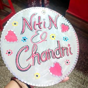 Customize Couples Name With Lippan Art
