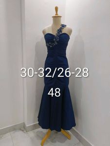 Elegant Navy Blue Gown