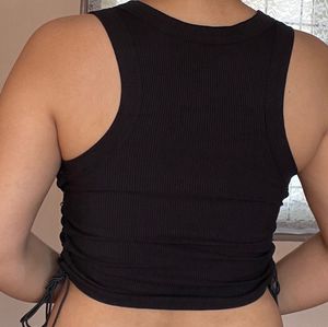 Black Ribbed Tank Top