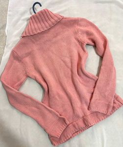 🎁Buy1 Get1 Free Pink Knit Turtleneck Sweater G