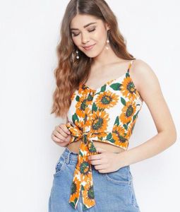 Mk fashion New Beautiful Sunflower Print Cam-mi Dr