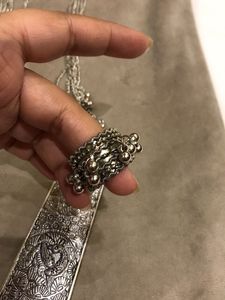 Garba Special Silver Tone Jewelry Set