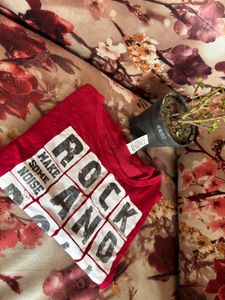 Rock and Roll Crop Graphic tshirt