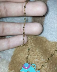 Elephant Charm Gold Chain