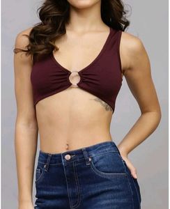 Burgundy Crop Top
