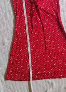 Red Floral Mini Dress