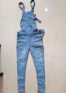 WOMEN'S BLUE DENIM DUNGAREES