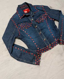 Rare Y2K Ecko Red embellished denim jacket