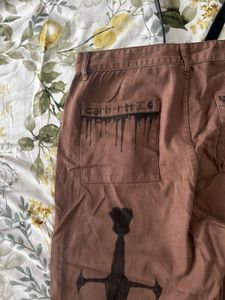 Custom painted Brown Carpenter Jeans