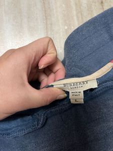 Burberry Velvet Blue Pants