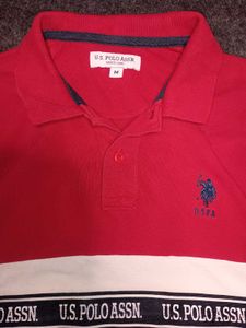 U.S. Polo Assn. Red Striped TShirt