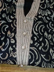 🆕NEW Black Gold Lace Kurta