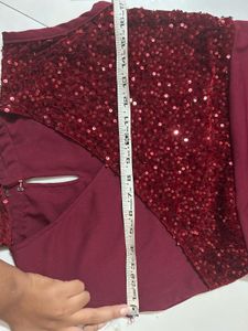 MAROON BODYCON LEHENGA