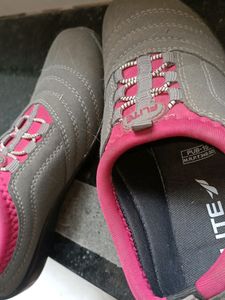 Flite Shoes - Grey And Pink Colour