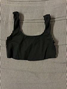 Black Ribbed Tank Top