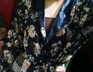 Tie Up Floral Print Shirt