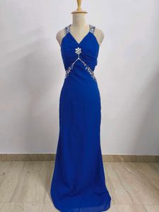 Royal Blue Embellished Gown