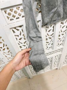 🎀Original Zara Gray Long Sleeve Top B