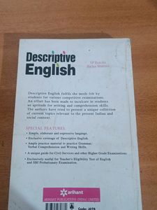 Descriptive English Sp Bakshi,ARIHANT Publications