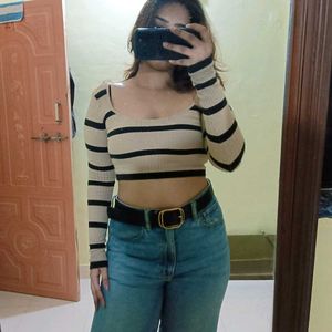 Striped Crop Top