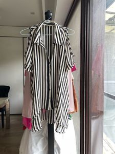 Striped Cold Shoulder Blouse