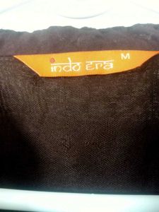 INDO ERA Brown Mirror Design Kurti Set