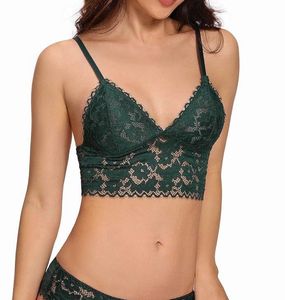 Pintresty Y2k Floral Lace V Neck Bra