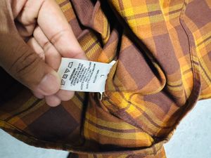 Aeropostale Brown Check Party Wear Shirt