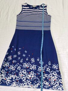 Striped &amp; Floral Sleeveless Dress