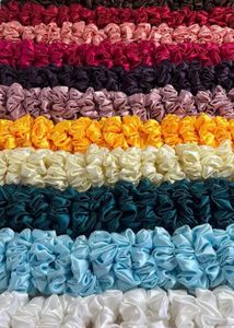 set of 12 Colorful Satin Scrunchie Bundle