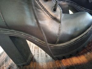 Women Long Boots + Black Stockings