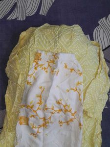 Yellow Print Top &amp; Pants Set