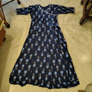 Anarkali Kurta With Belt block Print