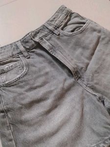 Stylish Grey Denim Shorts for women