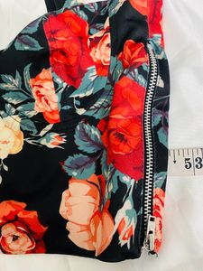 Ewa Young Black Floral Crop Top &amp; Skirt